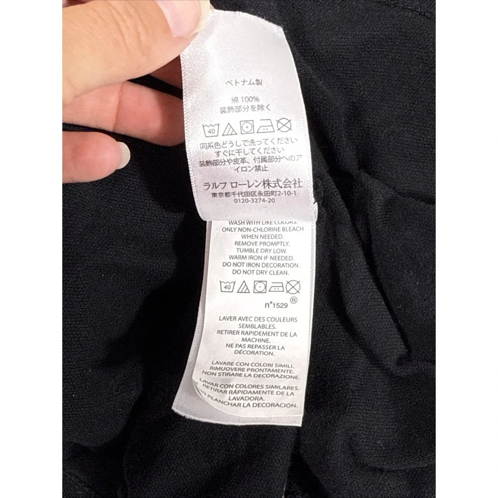 Polo Ralph Lauren Shirt‎ Mens Size XXL Black Rugby Preppy Academia Numbered
